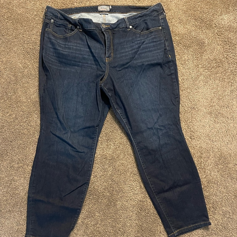 Torrid skinny dark denim jeans 24R plus size